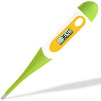 Termómetro oral rectal o axilar digital de Easy@Home para la medición de la temperatura corporal para bebés niños (verde…